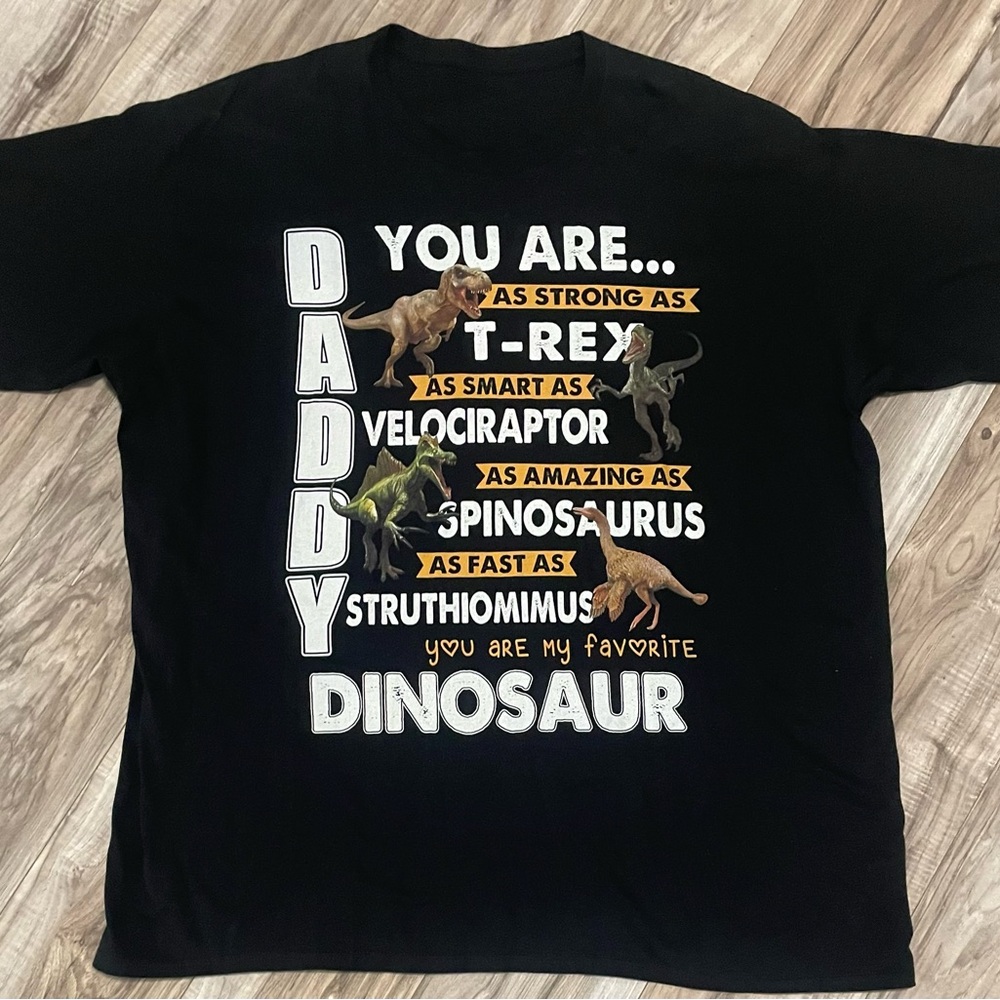 Daddy YOU Are MY FAVORITE Dinosaur Graphic T-Shirt (2XL)
